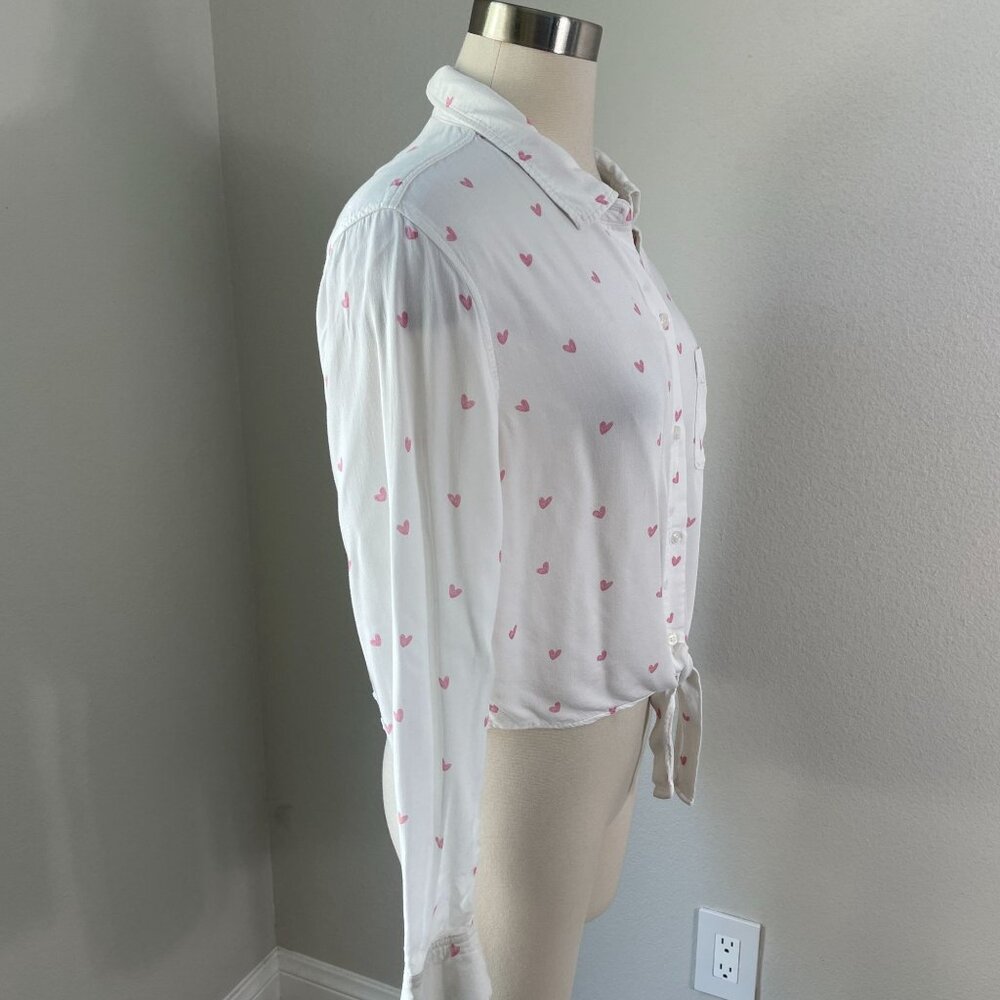 Rails Womens Medium Val Scribble Heart White Butt… - image 3